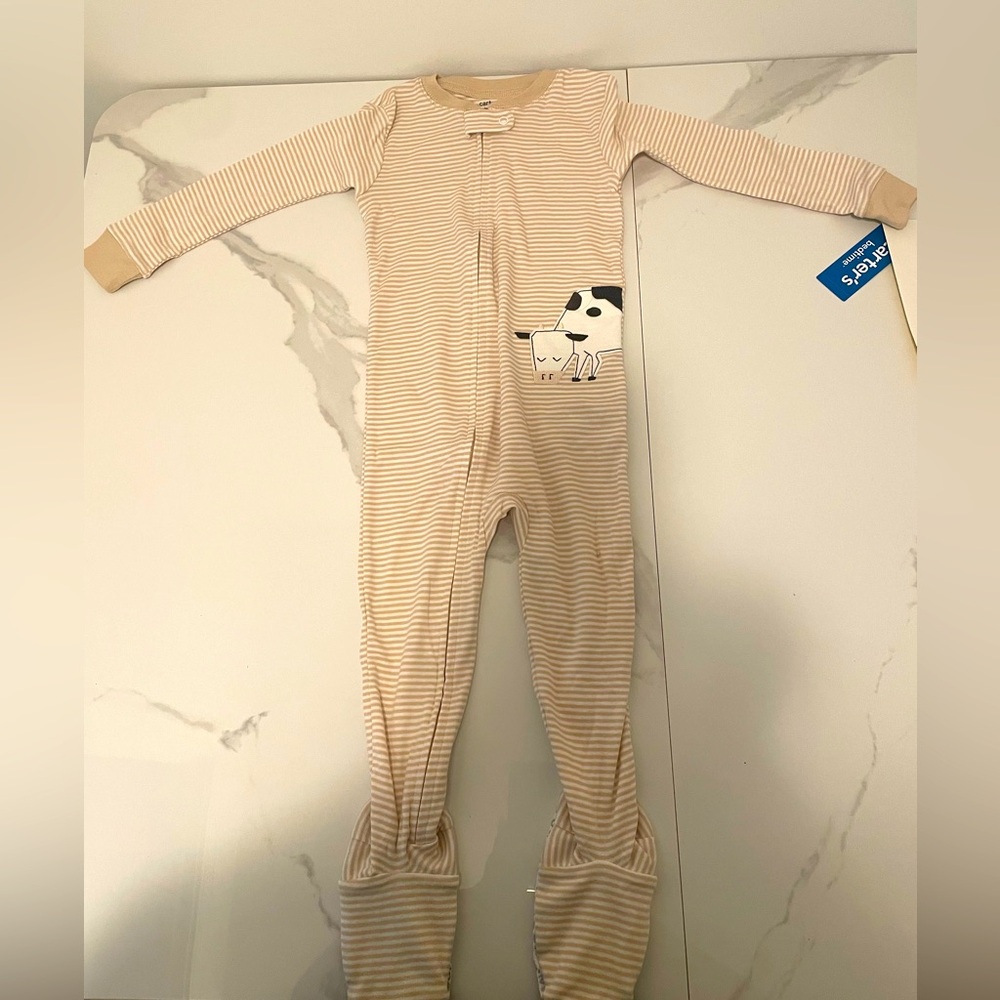 Carter’s Striped Cream Kids One Piece